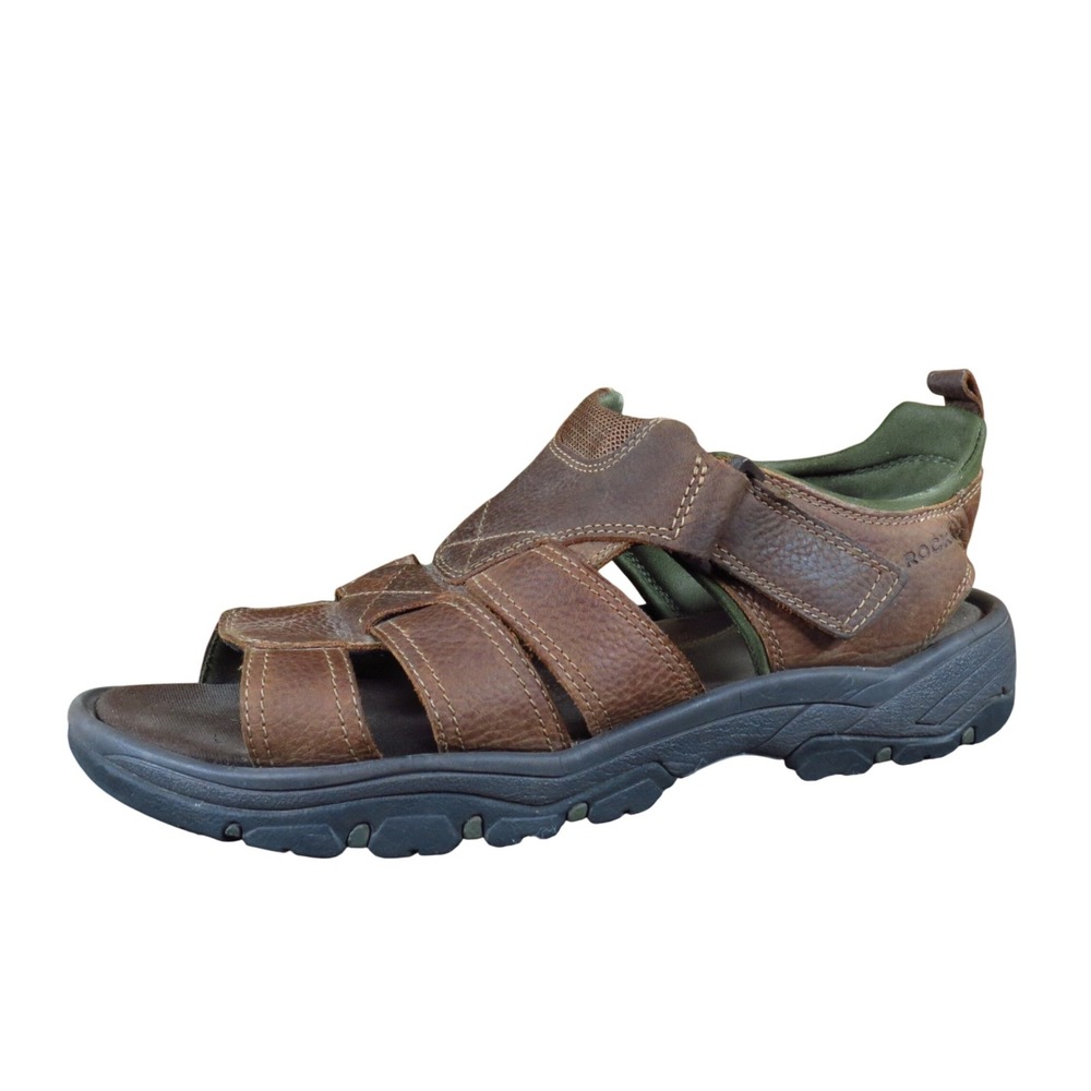 Rockport Rocklake Mens Fisherman Sandals Size 12 Casual Outdoor Brown Leather